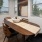dining area with seating and bright lighting