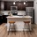 kitchen with an island, modern appliances and spacious counter-space