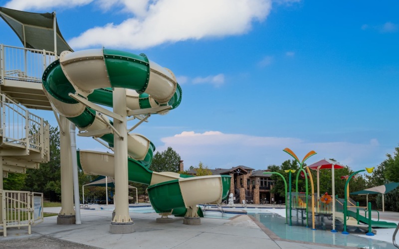 a large slide outdoors