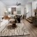 living area that includes ample seating spaces and bright lighting