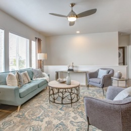 living area with easy access to other rooms